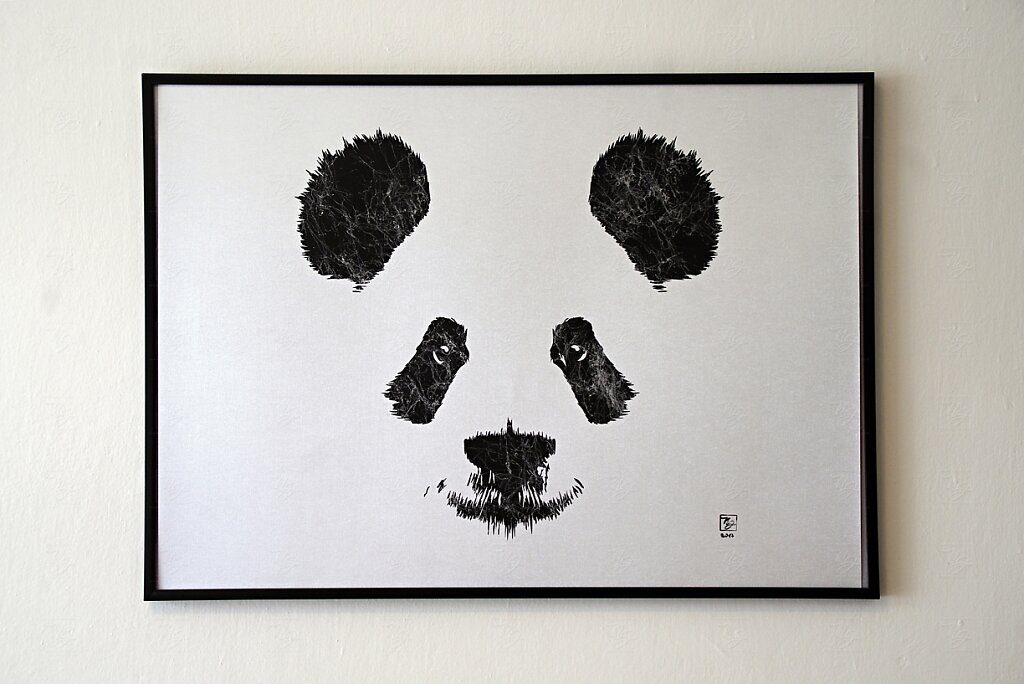 Panda II - on metalic paper